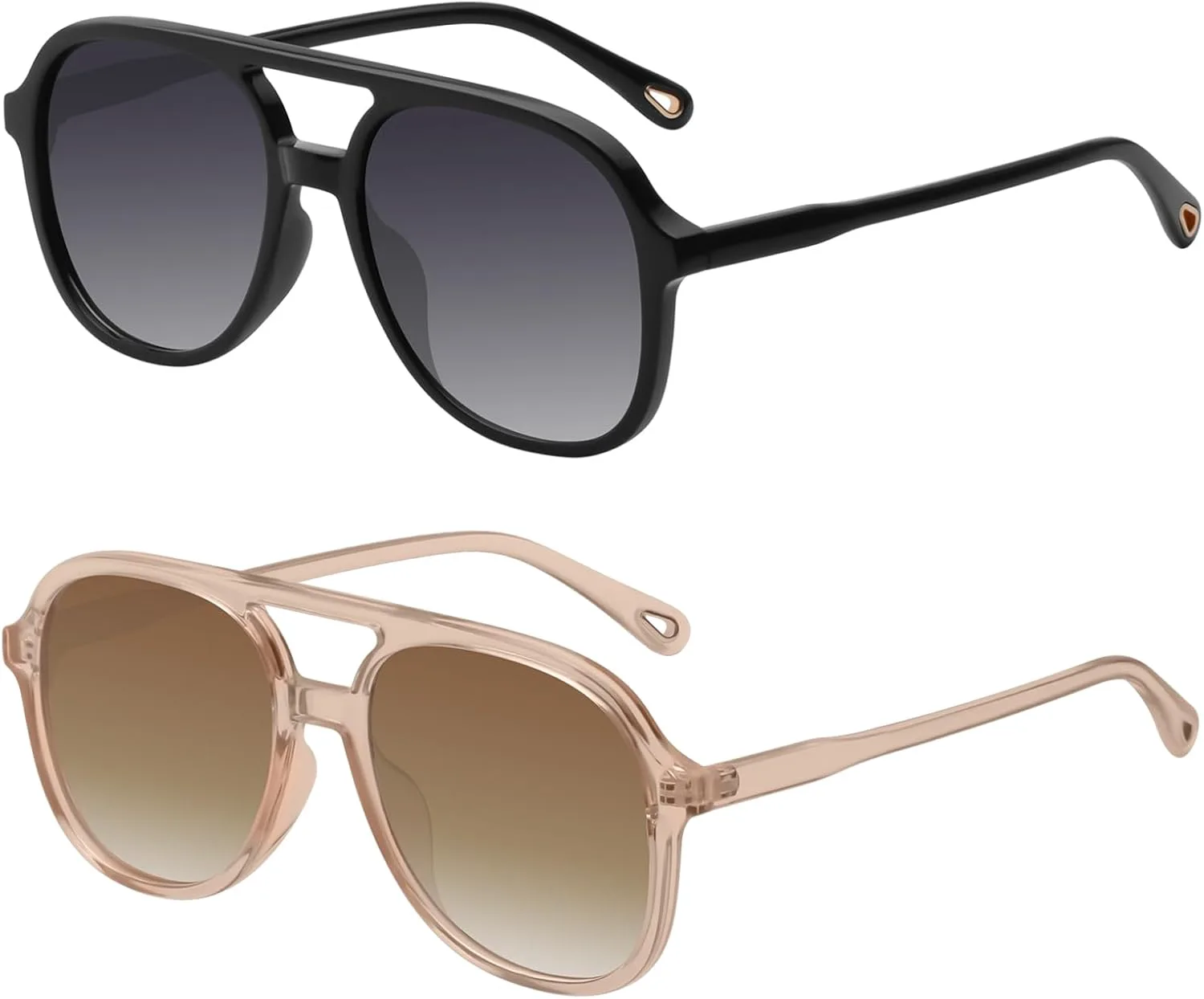 Солнцезащитные очки-авиаторы YDAOWKN в стиле ретро, квадратные, для женщин и мужчин, винтажные, 70-е годы, с двойной перемычкой, 2 Black/Grey+dark Tea/Brown
Солнцезащитные очки-авиаторы YDAOWKN в стиле ретро, квадратные, для женщин и мужчин, винтажные, 70-е годы, с двойной перемычкой, 2 Black/Grey+dark Tea/Brown