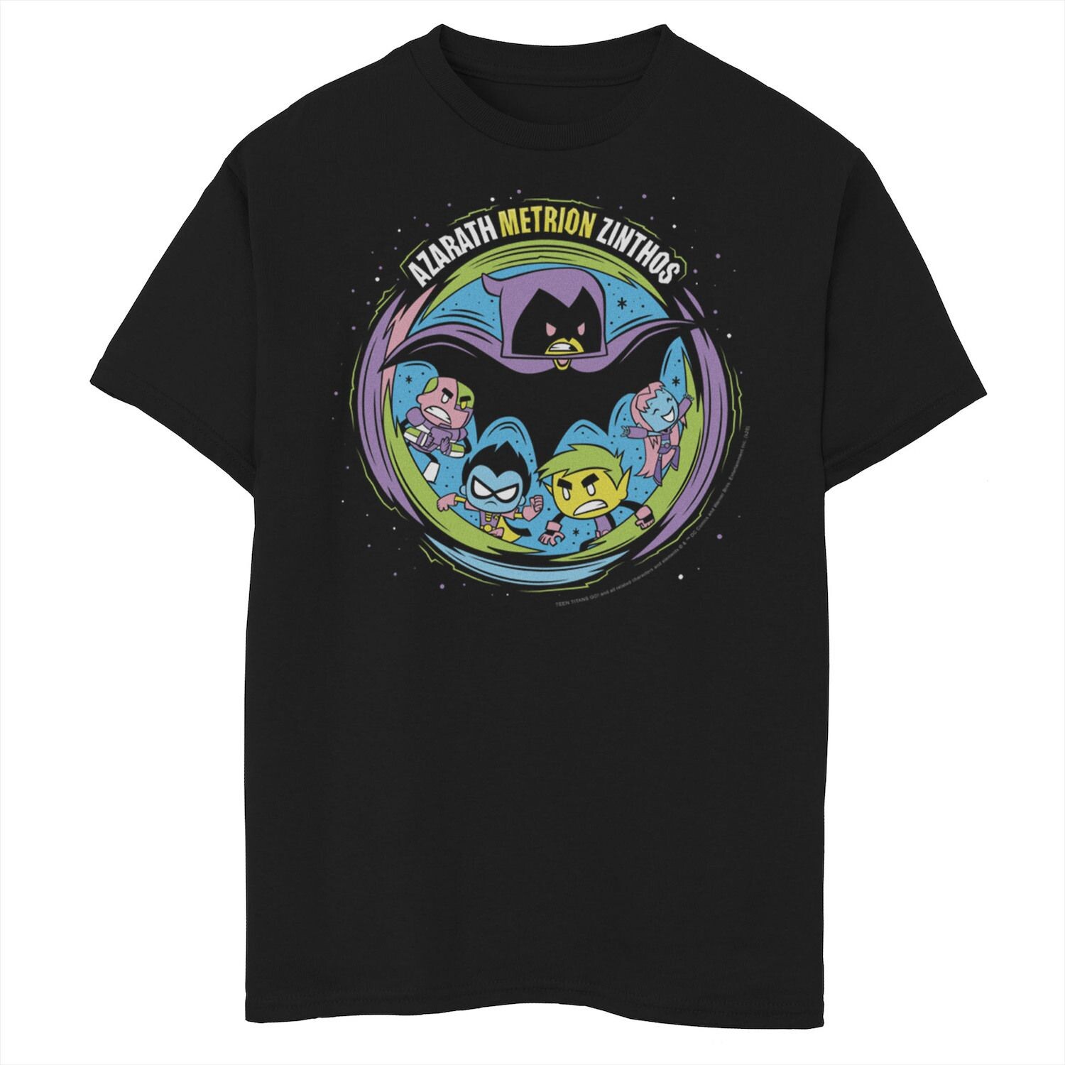 Комиксы DC для мальчиков 8–20 лет с графикой «Юные титаны, вперед!» Футболка с рисунком Raven Azarath Metrion Zinthos Licensed Character