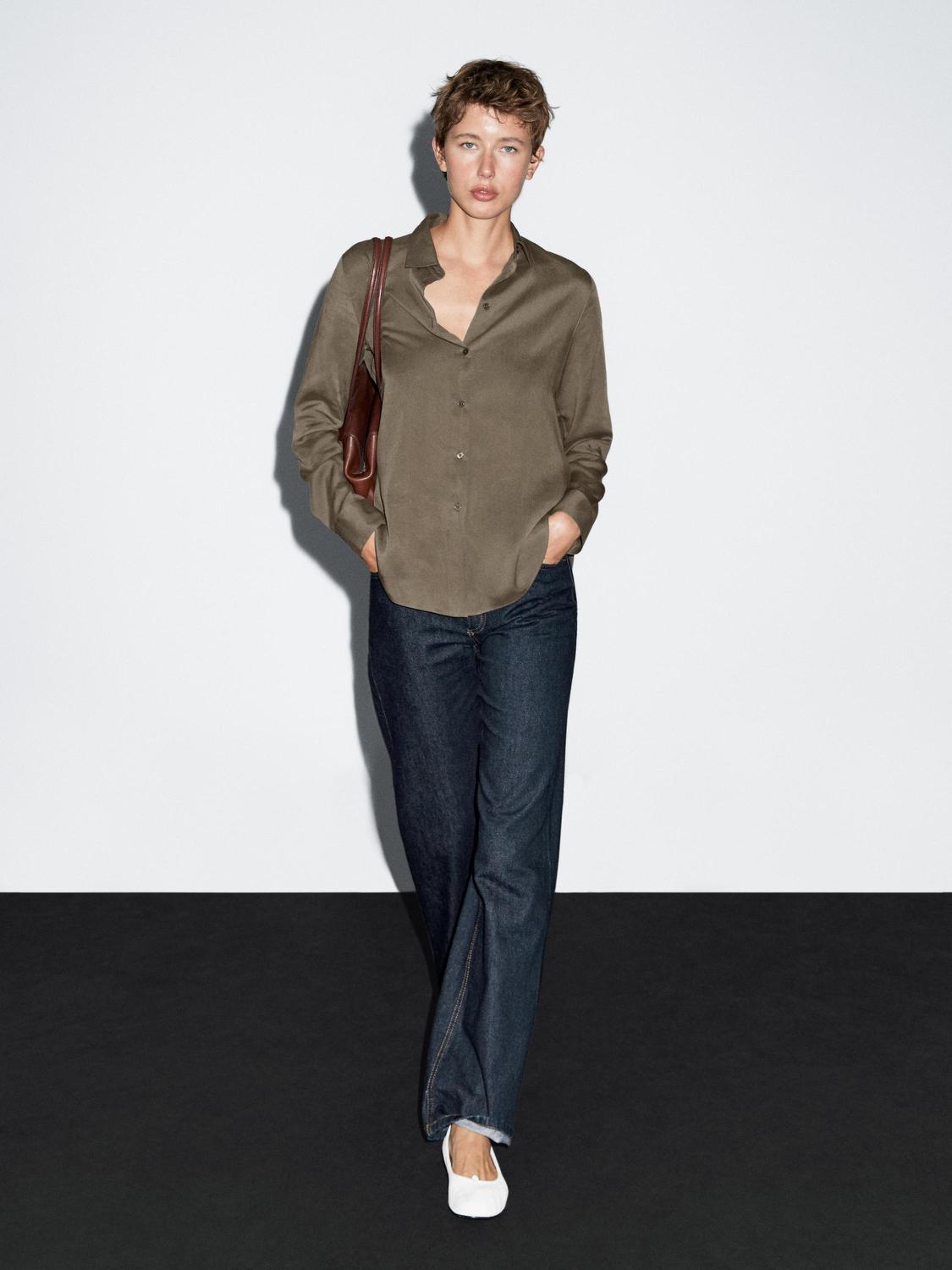 Рубашка свободного кроя с отложным воротником Massimo Dutti, Mole Brown
Рубашка свободного кроя с отложным воротником Massimo Dutti, Mole Brown