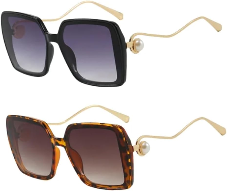 Большие солнцезащитные очки для женщин и мужчин в стиле ретро, роскошные, с жемчужной отделкой, увеличенного размера, защита от УФ-излучения UV400 (черный леопардовый принт) TVTBBVV, Black Leopard
Большие солнцезащитные очки для женщин и мужчин в стиле ретро, роскошные, с жемчужной отделкой, увеличенного размера, защита от УФ-излучения UV400 (черный леопардовый принт) TVTBBVV, Black Leopard