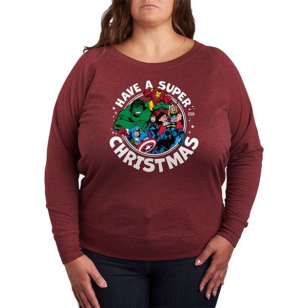 Футболка с длинным рукавом из френч терри Plus size Have a Super Christmas Marvel, Heather Maroon
Футболка с длинным рукавом из френч терри Plus size Have a Super Christmas Marvel, Heather Maroon