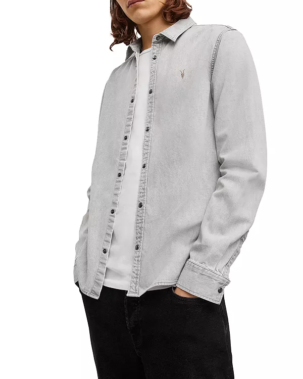 Хлопковая рубашка Глисон Allsaints, серый
Хлопковая рубашка Глисон Allsaints, серый