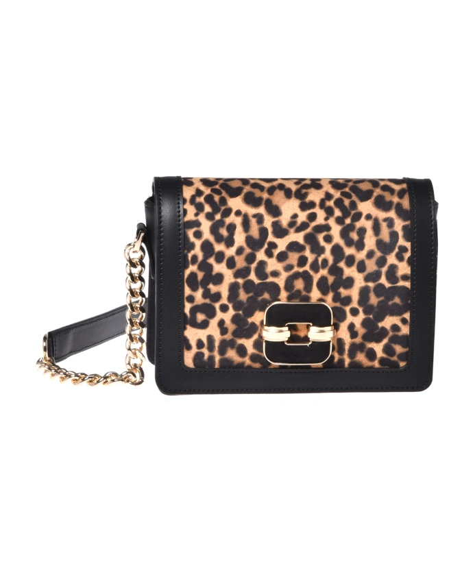 Сумка через плечо из кожи и замши с леопардовым принтом. Baldinini, коричневый
Сумка через плечо из кожи и замши с леопардовым принтом. Baldinini, коричневый