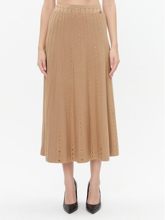 Трапециевидная юбка стандартного кроя Twinset, коричневый
Трапециевидная юбка стандартного кроя Twinset, коричневый