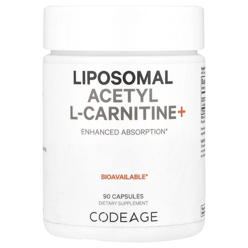 Codeage, липосомальный ацетил-L-карнитин плюс, 500 мг, 90 капсул
Codeage, липосомальный ацетил-L-карнитин плюс, 500 мг, 90 капсул