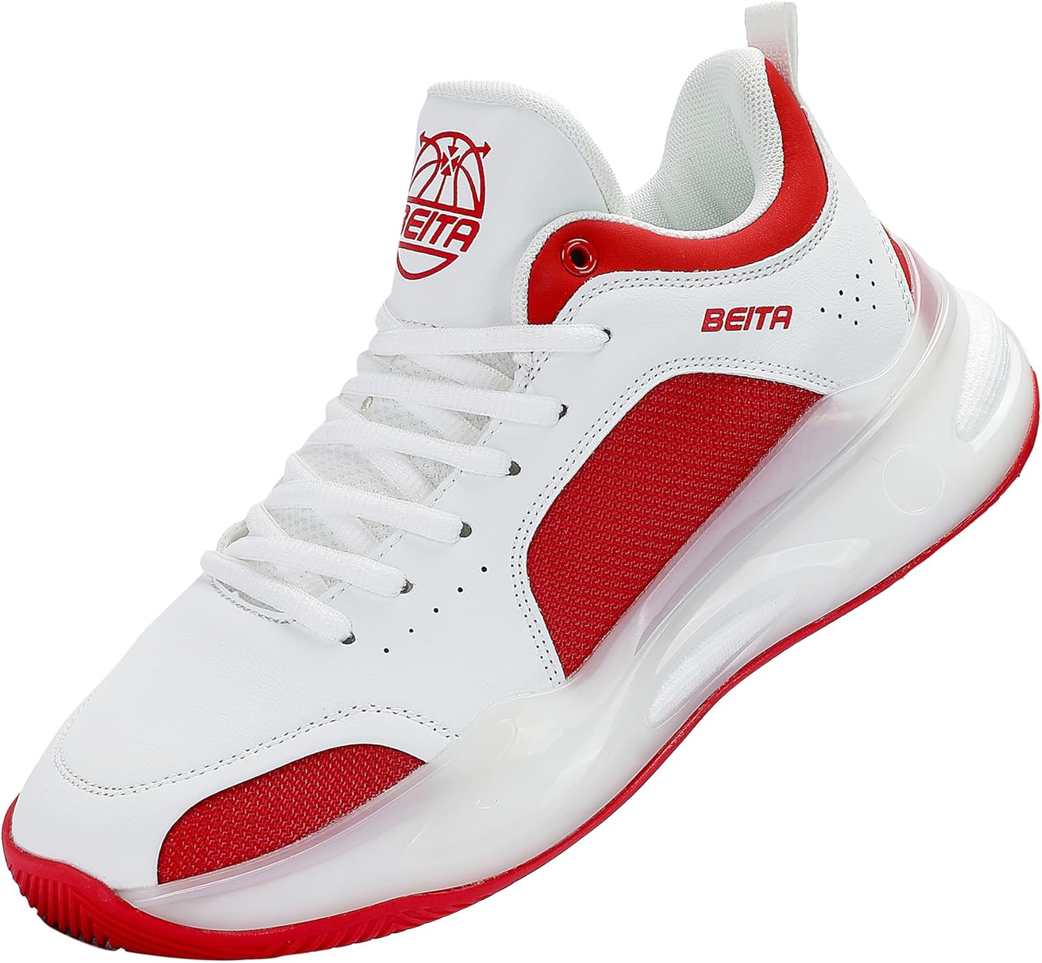 Мужские баскетбольные кроссовки Beita с высоким верхом, спортивная обувь, противоскользящие и износостойкие, белый/красный
Мужские баскетбольные кроссовки Beita с высоким верхом, спортивная обувь, противоскользящие и износостойкие, белый/красный