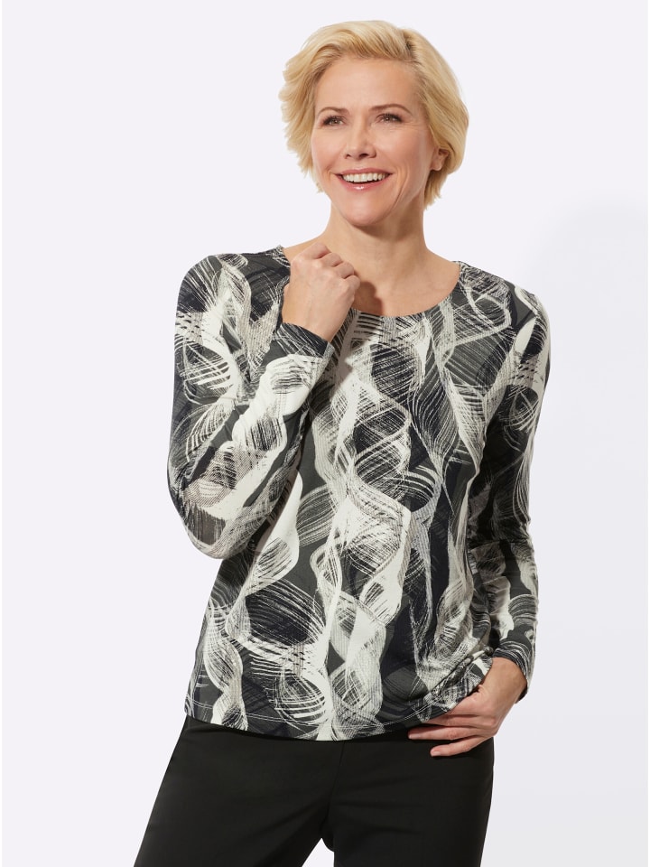 Рубашка с круглым вырезом черного цвета с принтом экрю WITT WEIDEN
Рубашка с круглым вырезом черного цвета с принтом экрю WITT WEIDEN