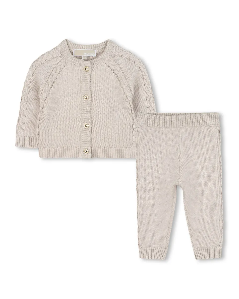 Комплект для новорожденного натурального цвета с длинным рукавом Michael Kors
Комплект для новорожденного натурального цвета с длинным рукавом Michael Kors