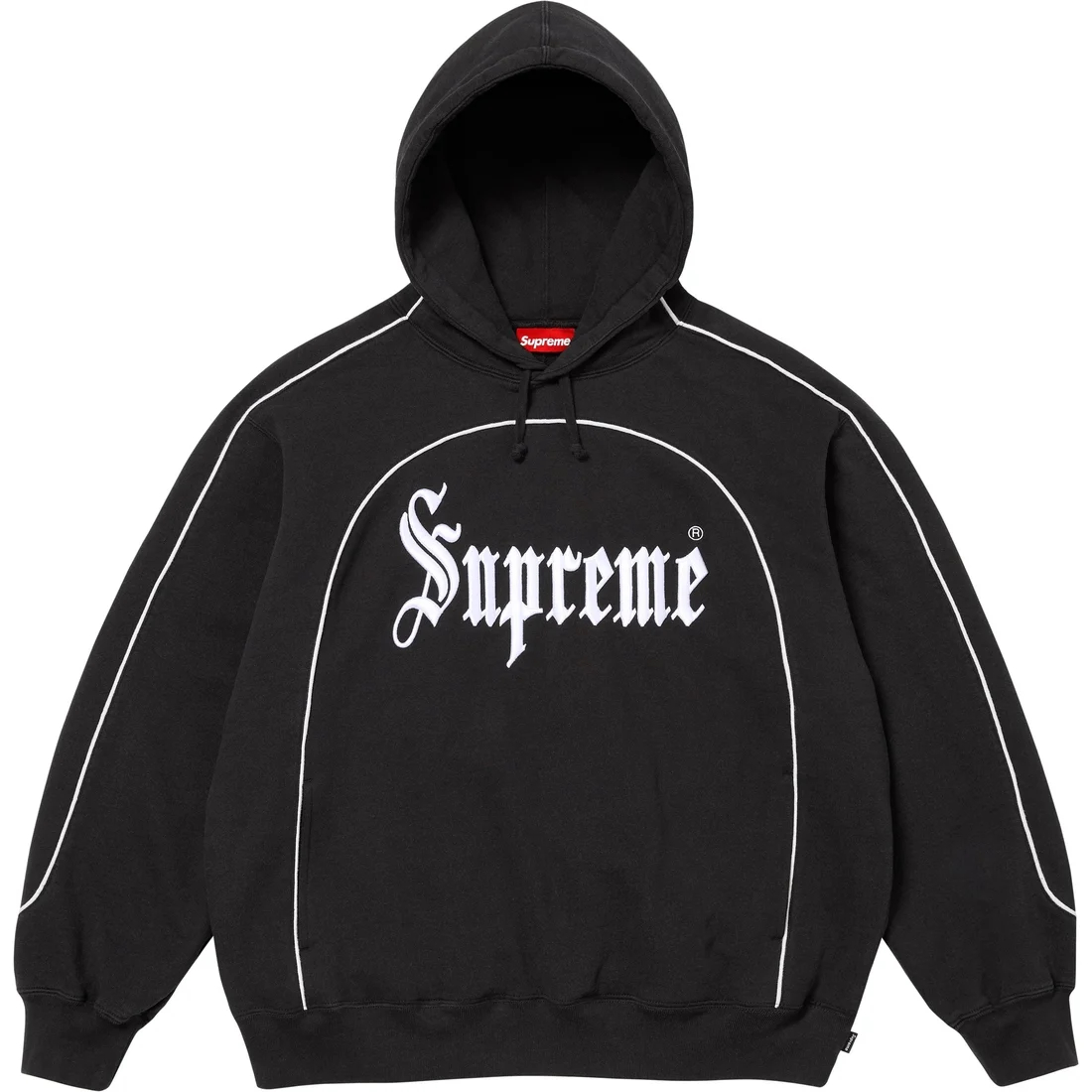 Curve Piping Hooded Sweatshirt Supreme, черный
Curve Piping Hooded Sweatshirt Supreme, черный