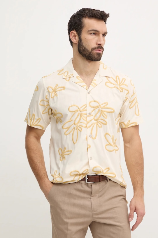 Хлопковая рубашка Lindbergh, бежевый
Хлопковая рубашка Lindbergh, бежевый