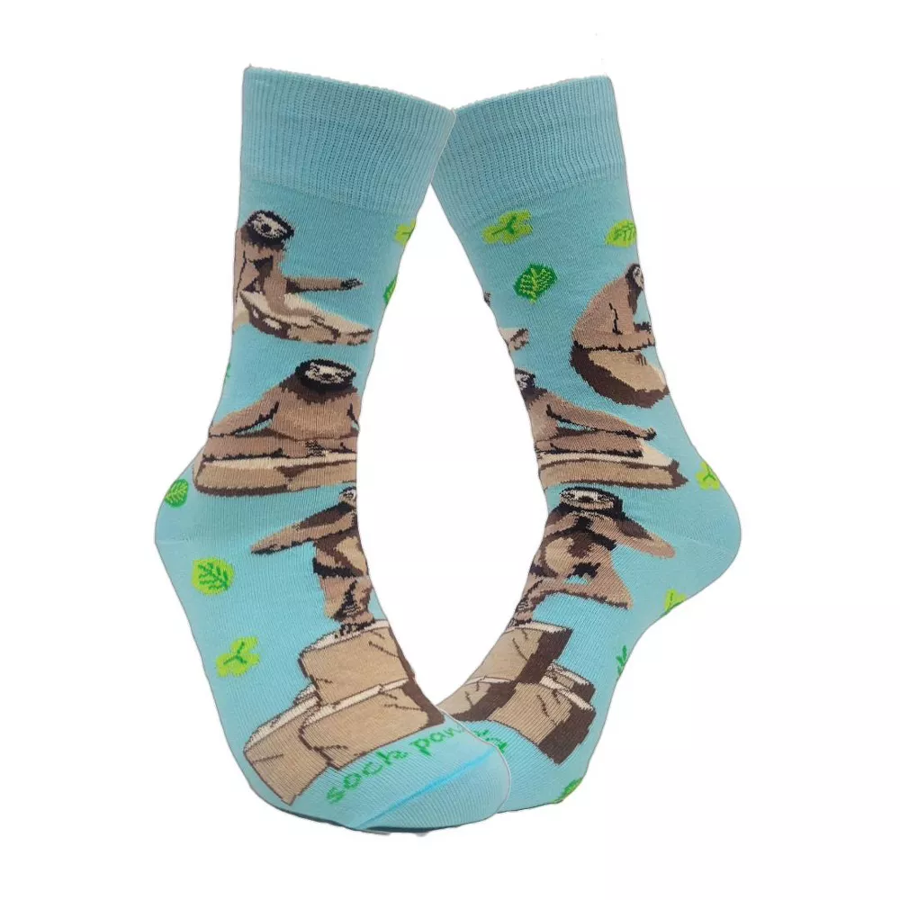 Носки для йоги «Ленивец» (женские размеры, взрослые, средние) от Sock Panda 
Носки для йоги «Ленивец» (женские размеры, взрослые, средние) от Sock Panda