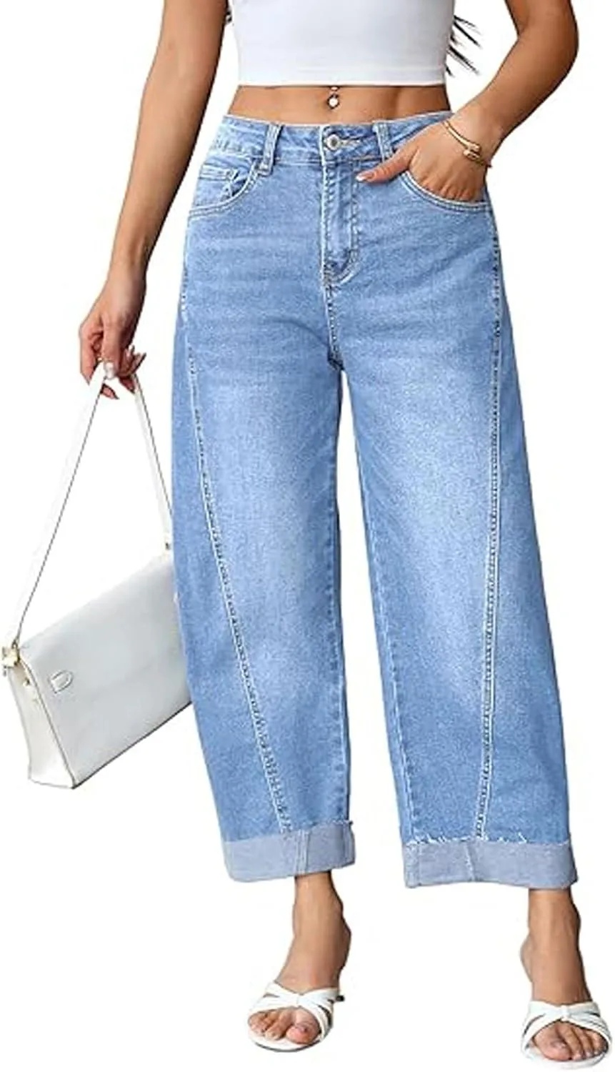 Женские джинсы loveimgs с высокой талией, широкие, укороченные, в стиле boyfriend
Женские джинсы loveimgs с высокой талией, широкие, укороченные, в стиле boyfriend