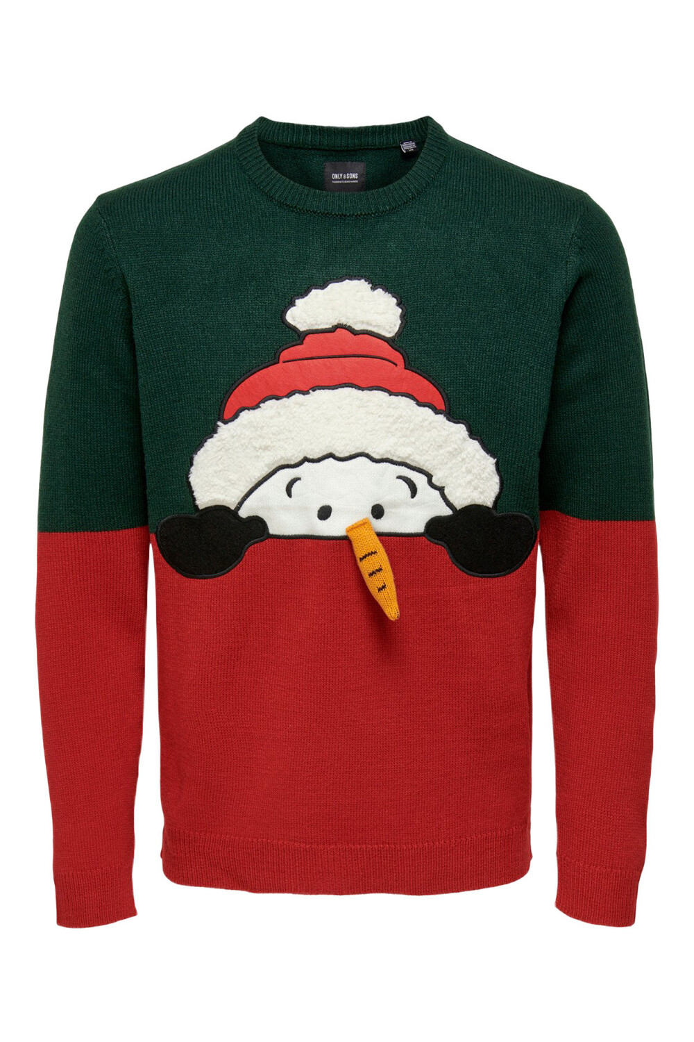 Свитер Only & Sons с рождественским рисунком, зеленый/красный
Свитер Only & Sons с рождественским рисунком, зеленый/красный