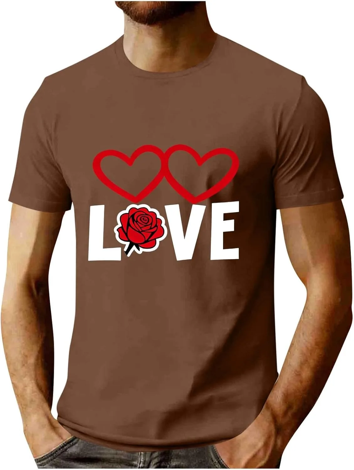 Футболка Valentine's Day для мужчин с принтом в виде сердца
Футболка Valentine's Day для мужчин с принтом в виде сердца