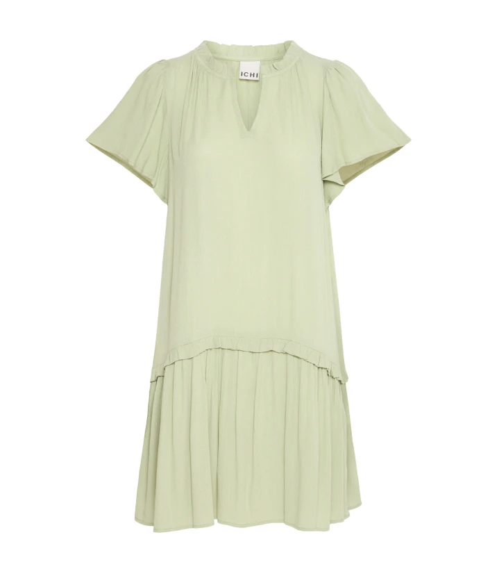Платье с оборками и V-образным вырезом Ichi, зеленый
Платье с оборками и V-образным вырезом Ichi, зеленый