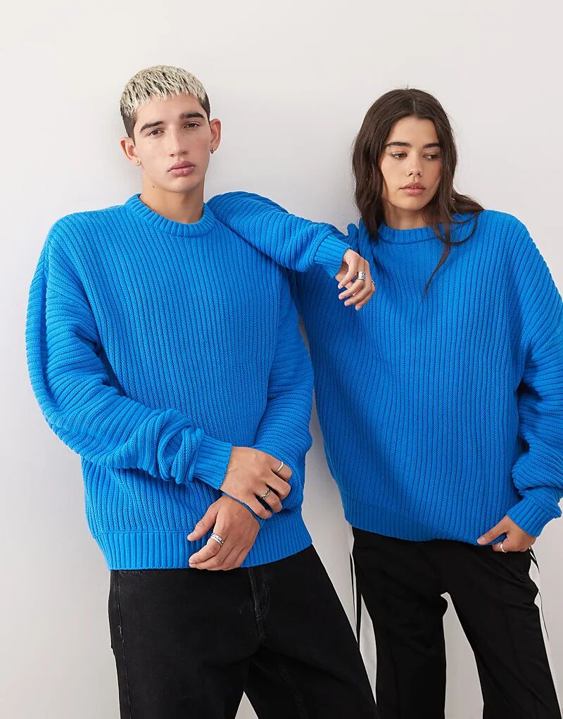 COLLUSION UNISEX джемпер в рубчик в стиле рыбалки синего цвета
COLLUSION UNISEX джемпер в рубчик в стиле рыбалки синего цвета