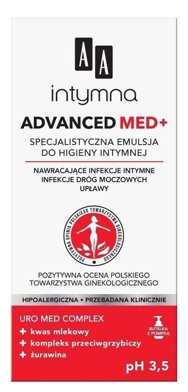 AA Intymna Med. Advanced эмульсия для интимной гигиены, 300 ml
AA Intymna Med. Advanced эмульсия для интимной гигиены, 300 ml