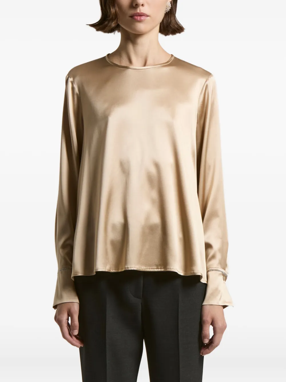 Блузка с круглым вырезом Peserico, нейтральный
Блузка с круглым вырезом Peserico, нейтральный