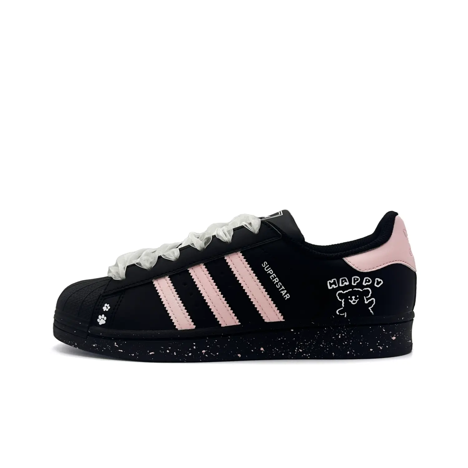 Adidas Originals Superstar 2 Puppy Puffy 2.0 устойчивые к истиранию низкие детские скейтбординг кроссовки Black Pink для подростков
Adidas Originals Superstar 2 Puppy Puffy 2.0 устойчивые к истиранию низкие детские скейтбординг кроссовки Black Pink для подростков