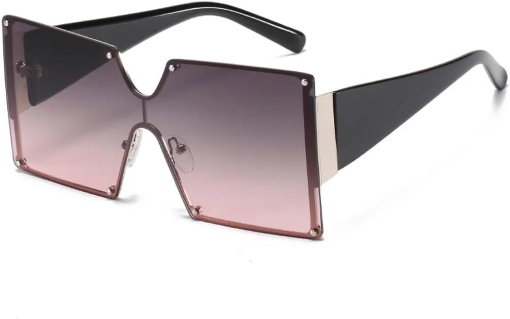 Большие квадратные солнцезащитные очки для женщин, без оправы, цельные, с градиентным переходом цвета, роскошные, ретро, с защитой от УФ-излучения UV400, винтажные, мужские UATXTAU, Gray Pink
Большие квадратные солнцезащитные очки для женщин, без оправы, цельные, с градиентным переходом цвета, роскошные, ретро, с защитой от УФ-излучения UV400, винтажные, мужские UATXTAU, Gray Pink