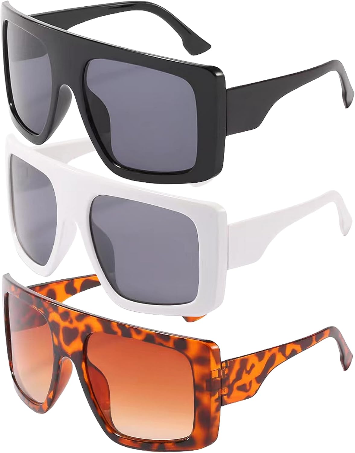 Набор из 3 квадратных солнцезащитных очков Y2K с защитой от УФ-излучения UV400 для женщин и мужчин, в стиле ретро, для пляжных вечеринок и повседневной носки NLEYANB, Black
Набор из 3 квадратных солнцезащитных очков Y2K с защитой от УФ-излучения UV400 для женщин и мужчин, в стиле ретро, для пляжных вечеринок и повседневной носки NLEYANB, Black