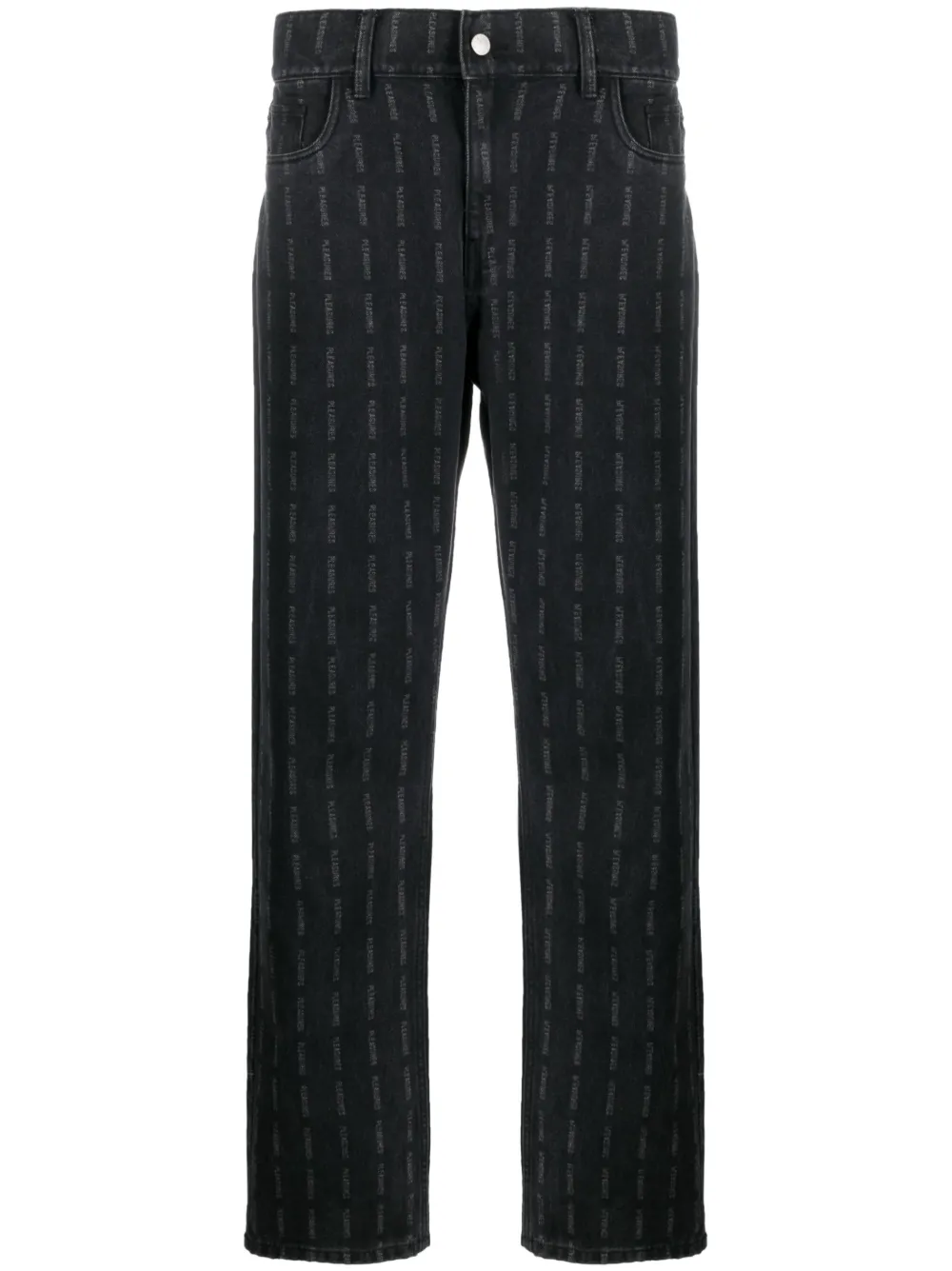 Прямые джинсы с логотипом Pleasures, черный
Прямые джинсы с логотипом Pleasures, черный