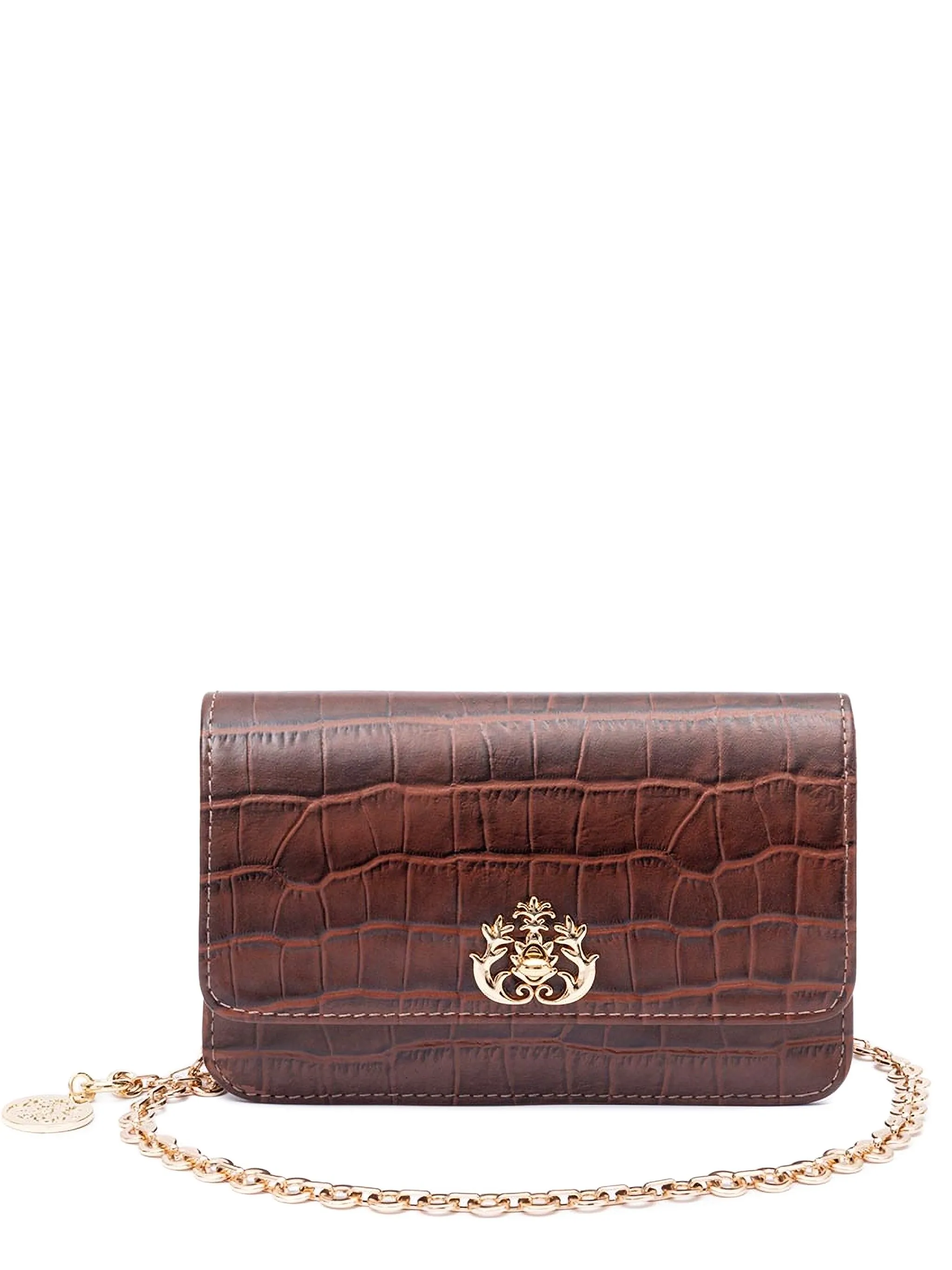Сумка на плечо с тиснением под крокодила Isla, коричневый
Сумка на плечо с тиснением под крокодила Isla, коричневый