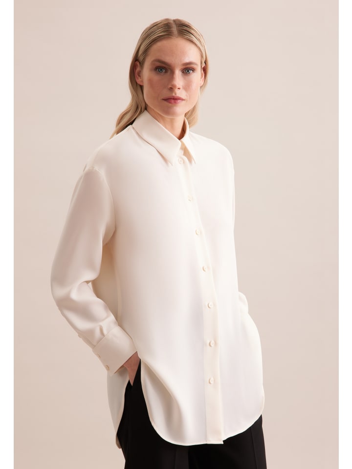 Блузка-рубашка свободного кроя цвета экрю Seidensticker
Блузка-рубашка свободного кроя цвета экрю Seidensticker