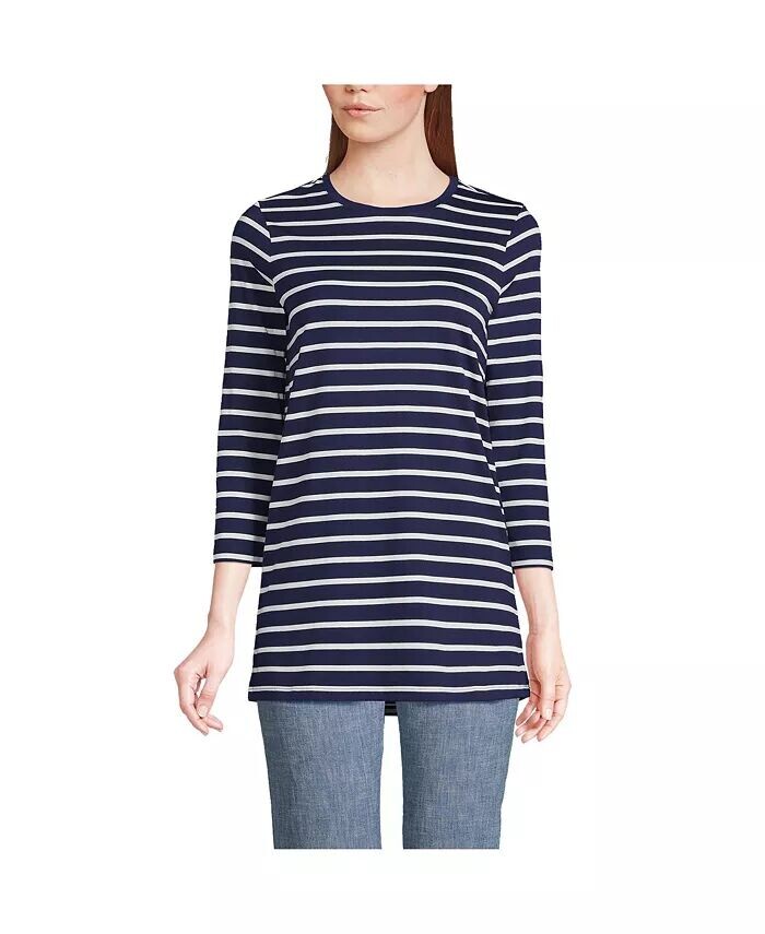 Женская хлопковая туника Supima с рукавом 3/4 Lands' End, синий
Женская хлопковая туника Supima с рукавом 3/4 Lands' End, синий