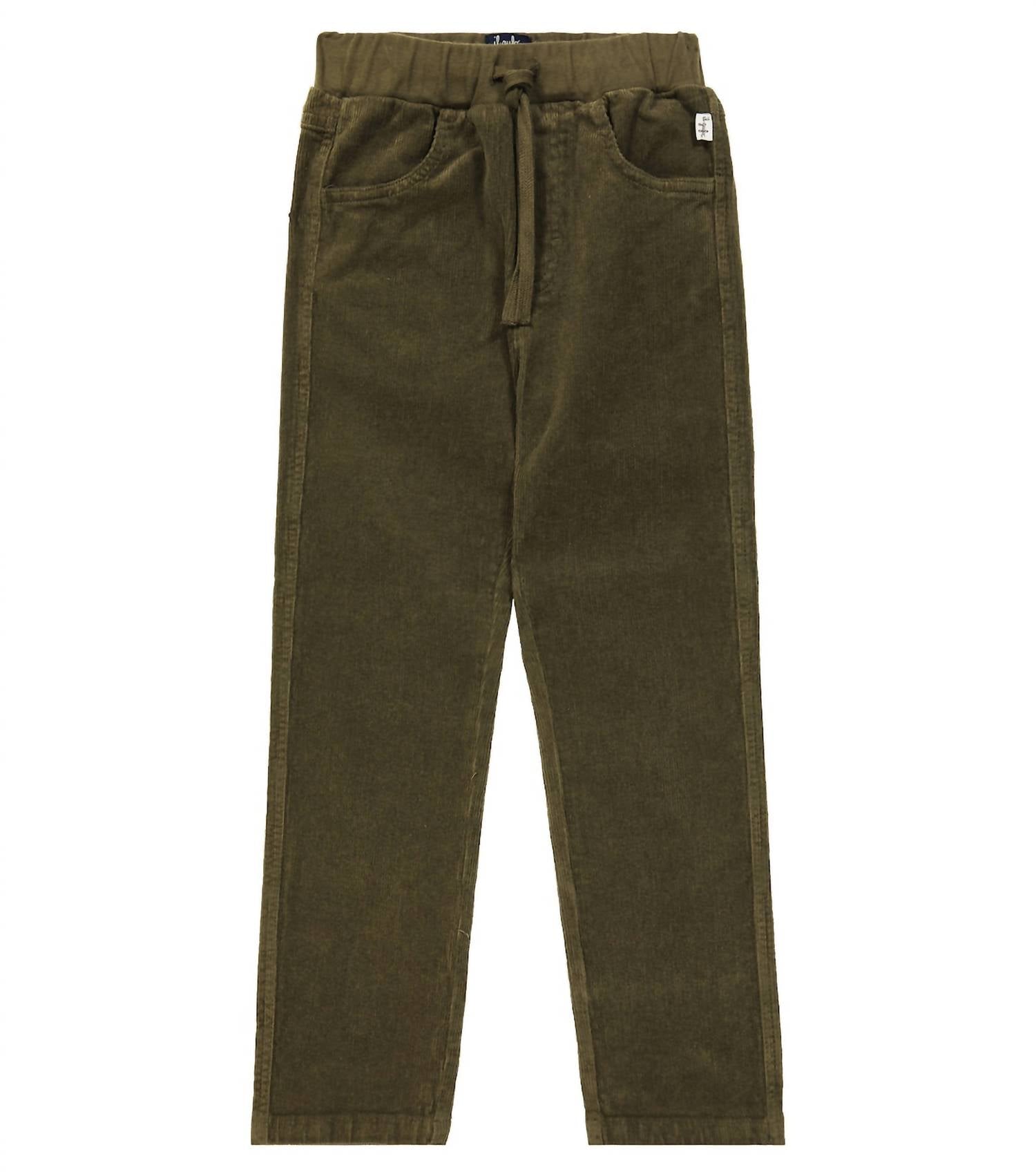 Детские вельветовые брюки на резинке цвета хаки-зеленый Il Gufo
Детские вельветовые брюки на резинке цвета хаки-зеленый Il Gufo