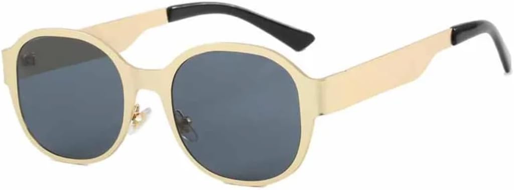 Классические круглые солнцезащитные очки в стиле металл-панк для женщин и мужчин, модные маленькие овальные солнцезащитные очки, винтажные дорожные очки VVTWSSW, Gold Gray
Классические круглые солнцезащитные очки в стиле металл-панк для женщин и мужчин, модные маленькие овальные солнцезащитные очки, винтажные дорожные очки VVTWSSW, Gold Gray