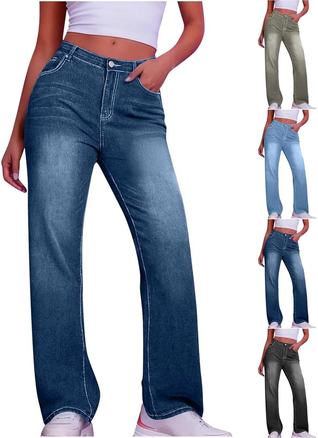 Женские джинсы Wide Leg High Waisted прямые свободные стрейч
Женские джинсы Wide Leg High Waisted прямые свободные стрейч