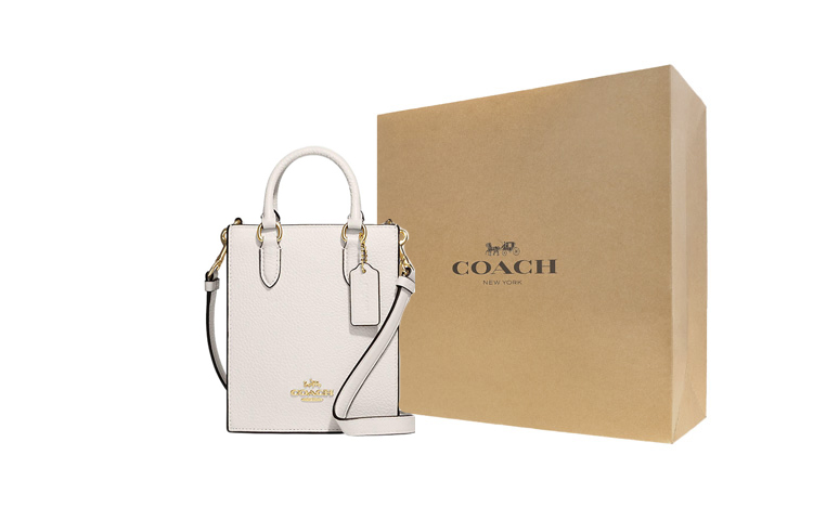 COACH Кожаная сумка-шоппер через плечо мини женская белая
COACH Кожаная сумка-шоппер через плечо мини женская белая