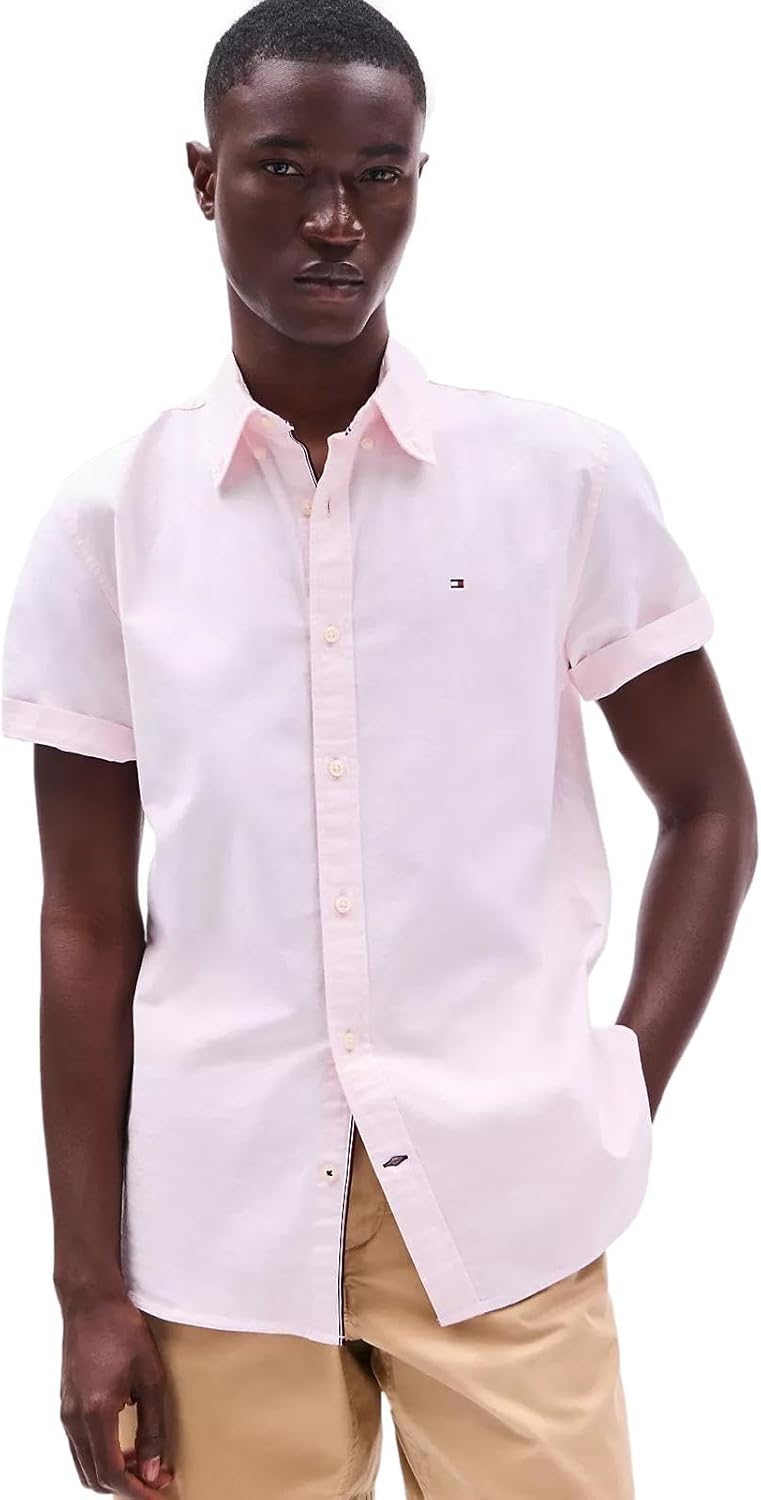 Мужская рубашка-оксфорд с коротким рукавом, классического кроя, Tommy Hilfiger, коллекция 2024, размер S, белый, Precious Pink
Мужская рубашка-оксфорд с коротким рукавом, классического кроя, Tommy Hilfiger, коллекция 2024, размер S, белый, Precious Pink