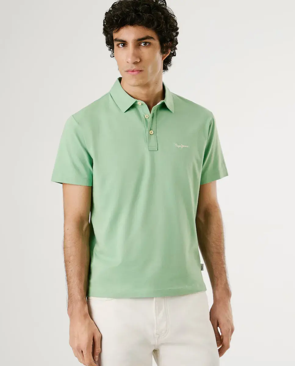 Мужская поло с коротким рукавом и вышитым логотипом Pepe Jeans, зеленый
Мужская поло с коротким рукавом и вышитым логотипом Pepe Jeans, зеленый