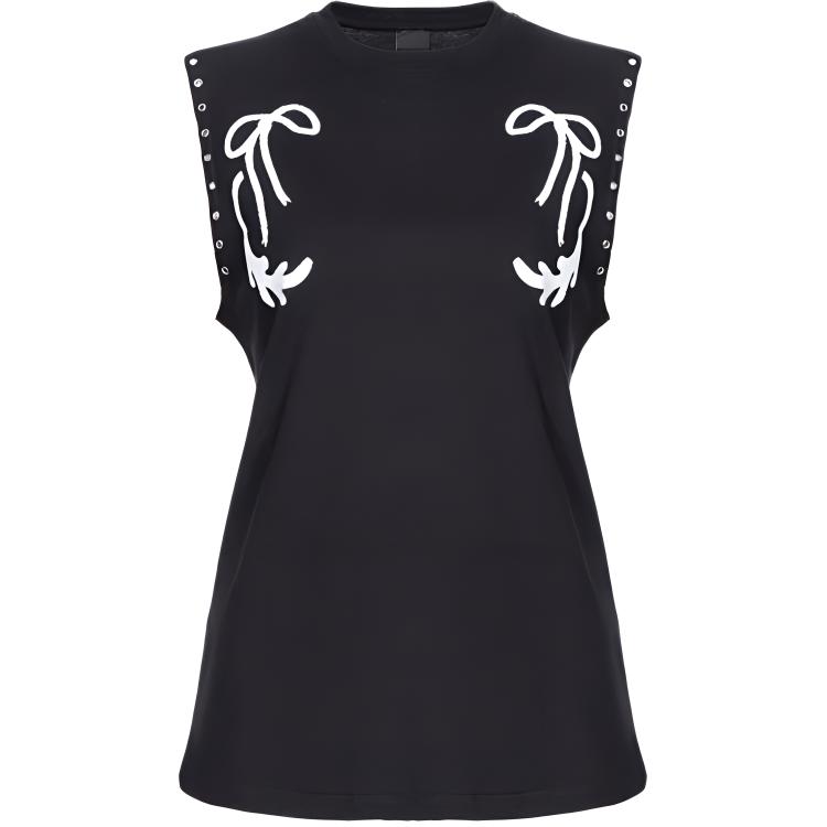 PINKO Вышитая футболка с круглым вырезом, зауженной талией и без рукавов Women's Black, Черный, PINKO Вышитая футболка с круглым вырезом, зауженной талией и без рукавов Women's Black
PINKO Вышитая футболка с круглым вырезом, зауженной талией и без рукавов Women's Black, Черный, PINKO Вышитая футболка с круглым вырезом, зауженной талией и без рукавов Women's Black