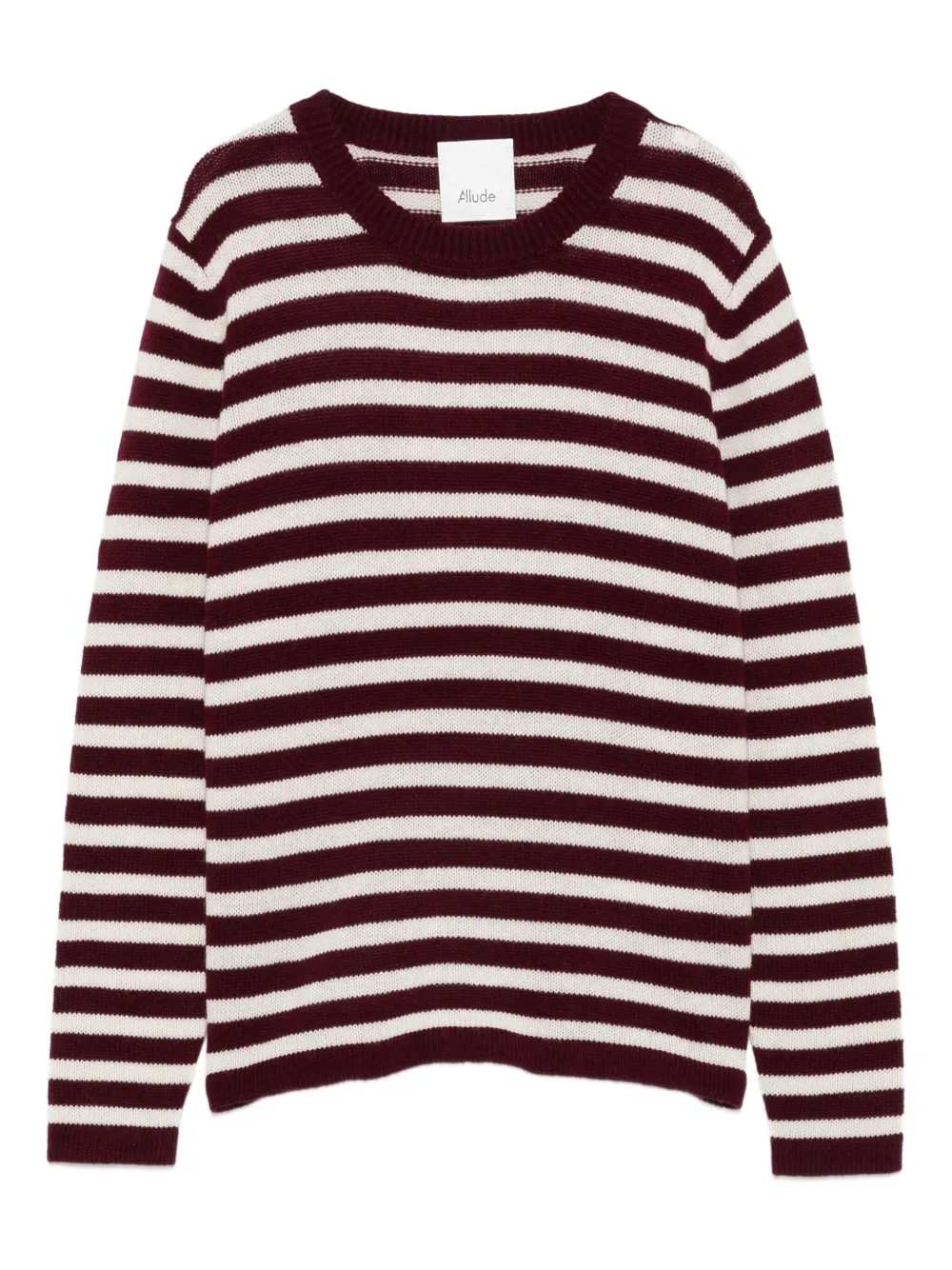 Полосатый шерстяной свитер ALLUDE, нейтральный
Полосатый шерстяной свитер ALLUDE, нейтральный
