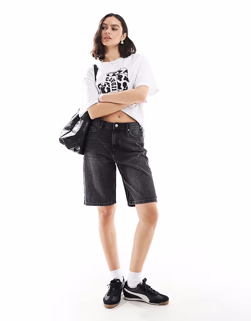 ONLY шорты блуза с высокой талией черного цвета
ONLY шорты блуза с высокой талией черного цвета