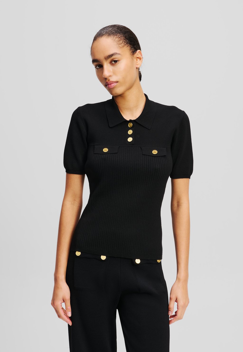 Поло KARL LAGERFELD, черный
Поло KARL LAGERFELD, черный