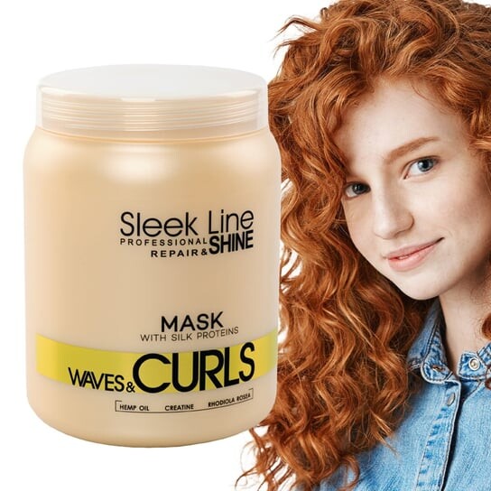 Маска для волнистых и вьющихся волос, 1000мл Stapiz, Sleek Line Waves&curls 
Маска для волнистых и вьющихся волос, 1000мл Stapiz, Sleek Line Waves&curls