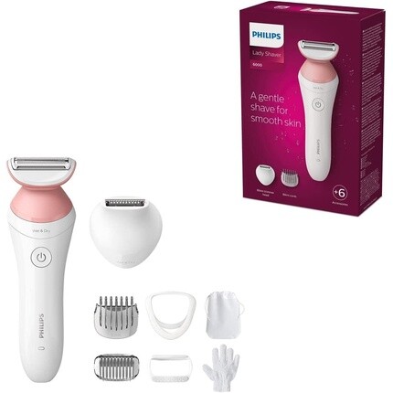 Беспроводная бритва Lady Shaver Series 6000 с 6 аксессуарами, перчатка для пилинга тела, триммер для бикини, белый/розовый, Philips
Беспроводная бритва Lady Shaver Series 6000 с 6 аксессуарами, перчатка для пилинга тела, триммер для бикини, белый/розовый, Philips