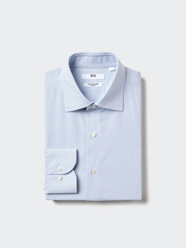 Приталенная рубашка super non-iron slim fit воротник-полукруглый, в клетку Uniqlo, синий
Приталенная рубашка super non-iron slim fit воротник-полукруглый, в клетку Uniqlo, синий
