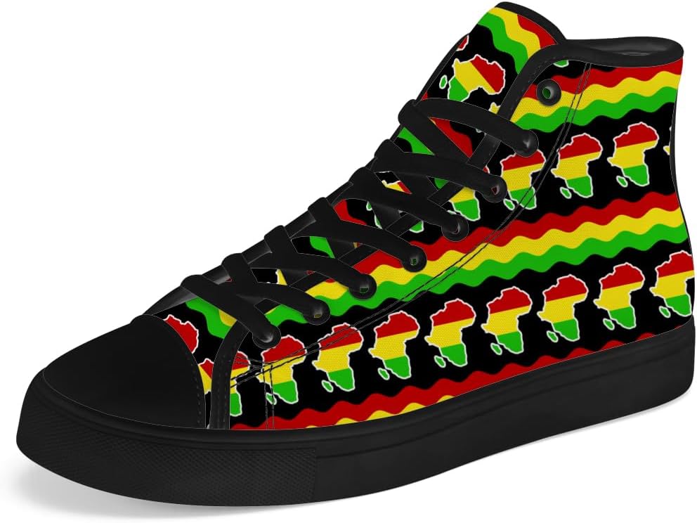 Кеды на высокой подошве chebing Juneteenth с пан-африканским флагом для мужчин и женщин, высокие кроссовки на шнуровке, повседневная обувь, подарок для папы и мамы, 616 Multicolor
Кеды на высокой подошве chebing Juneteenth с пан-африканским флагом для мужчин и женщин, высокие кроссовки на шнуровке, повседневная обувь, подарок для папы и мамы, 616 Multicolor