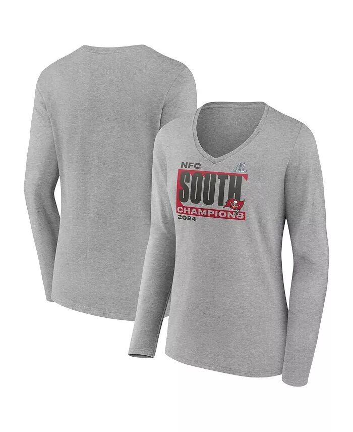 Женская футболка Heather Gray Tampa Bay Buccaneers 2024 NFC South Division Champions Conquer с длинным рукавом и V-образным вырезом Fanatics
Женская футболка Heather Gray Tampa Bay Buccaneers 2024 NFC South Division Champions Conquer с длинным рукавом и V-образным вырезом Fanatics