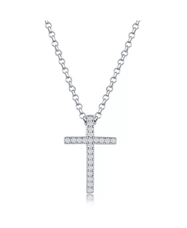 Ожерелье с крестом из стерлингового серебра и фианитами Simona, silver
Ожерелье с крестом из стерлингового серебра и фианитами Simona, silver