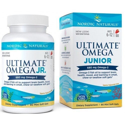 Nordic Naturals, Ultimate Omega Junior 680 мг - 90 мягких капсул со вкусом клубники
Nordic Naturals, Ultimate Omega Junior 680 мг - 90 мягких капсул со вкусом клубники