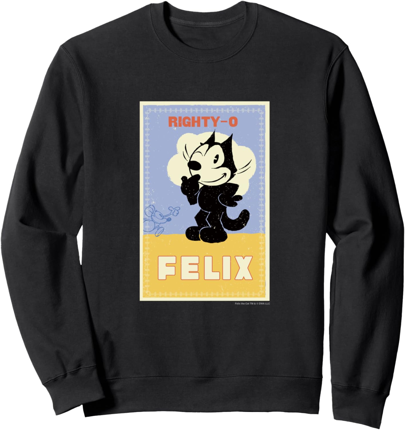 Толстовка с винтажной прямоугольной иллюстрацией кота Феликса (RIGHTY-O) Felix The Cat, черный
Толстовка с винтажной прямоугольной иллюстрацией кота Феликса (RIGHTY-O) Felix The Cat, черный