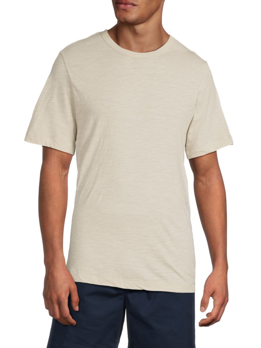 Футболка из толстого хлопка с круглым вырезом Onia, цвет Stone 
Футболка из толстого хлопка с круглым вырезом Onia, цвет Stone