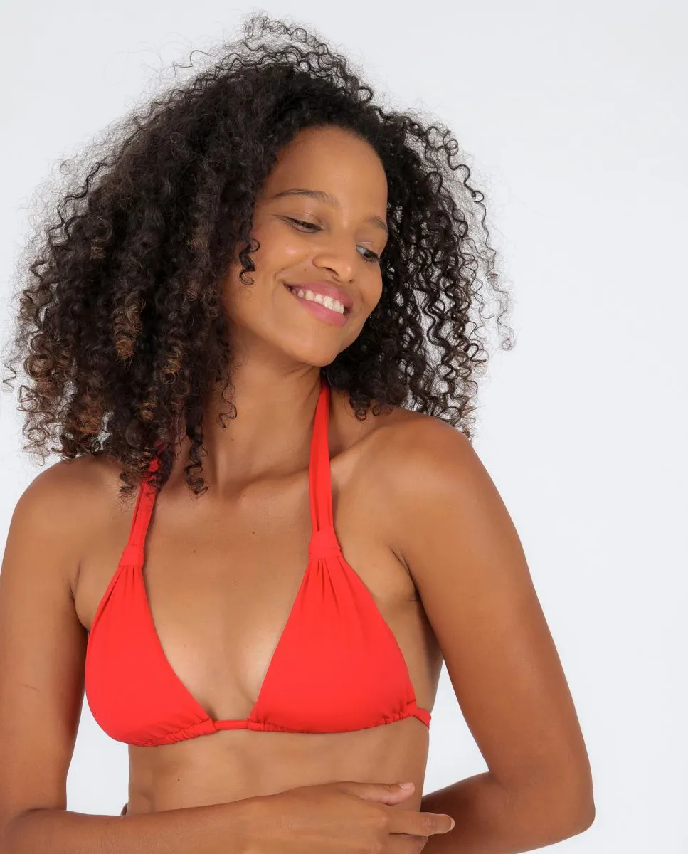 Однотонный лиф бикини с вырезом халтер и набивкой Río de Sol, красный
Однотонный лиф бикини с вырезом халтер и набивкой Río de Sol, красный