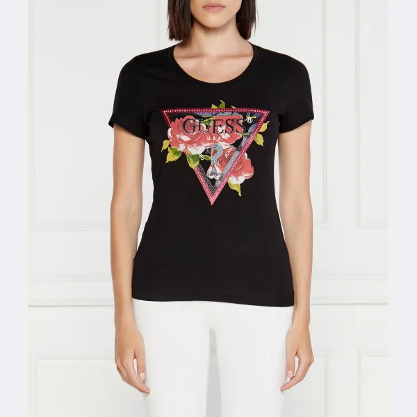 Футболка стандартного кроя с розами Guess, черный
Футболка стандартного кроя с розами Guess, черный